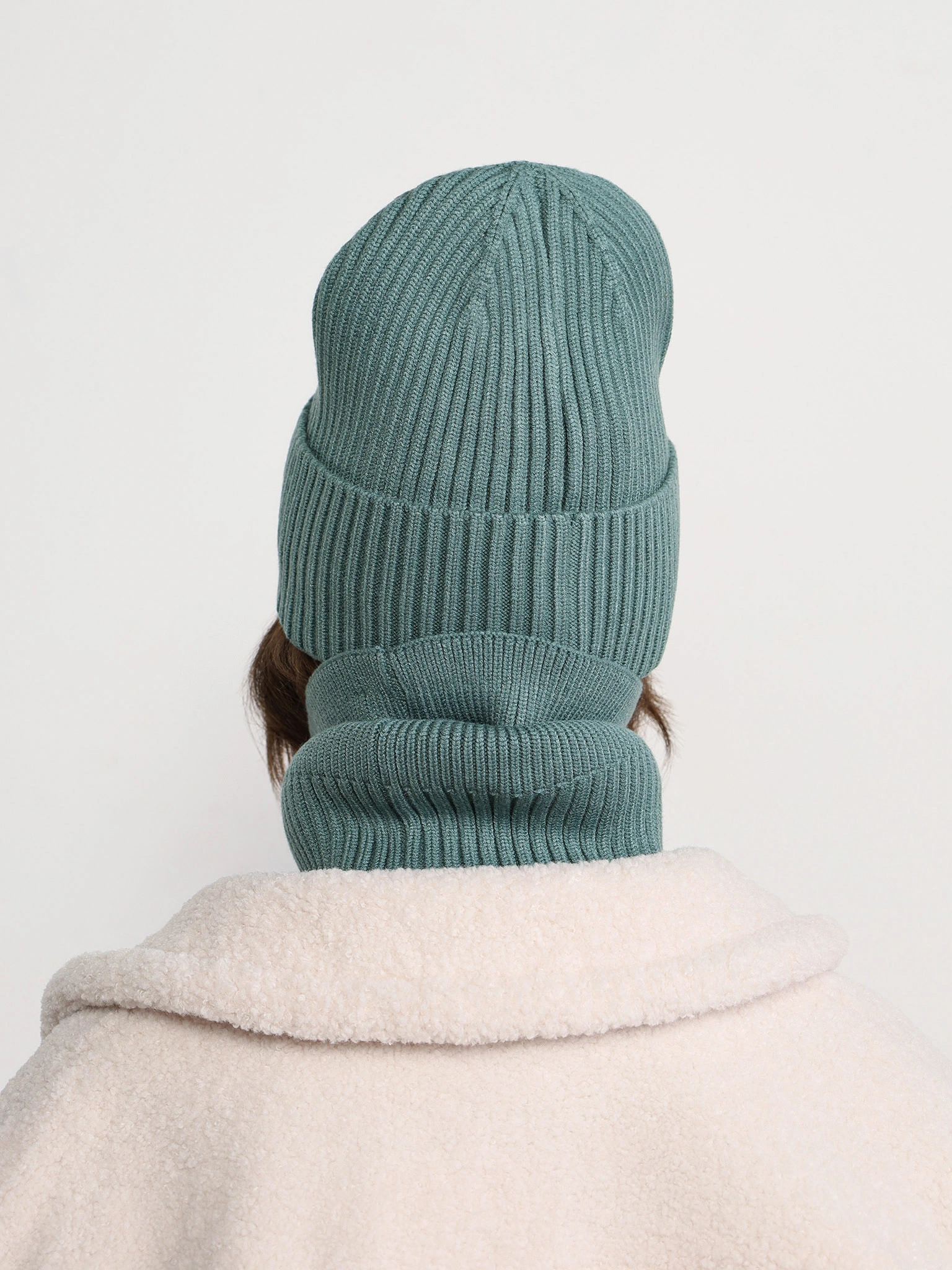 Шапка-бини в ассортименте с отворотом на подкладе